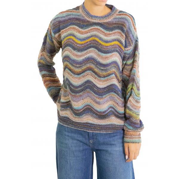 Maglione girocollo multicolor 
